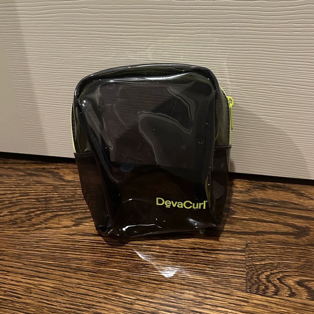 DevaCurl Black and Green Clear Travel Pouch